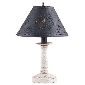 Butcher's Lamp, Americana White With Shade