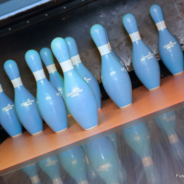 Basement Home Bowling Alley Room
