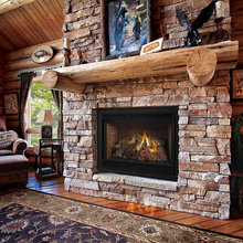 Living room fireplace