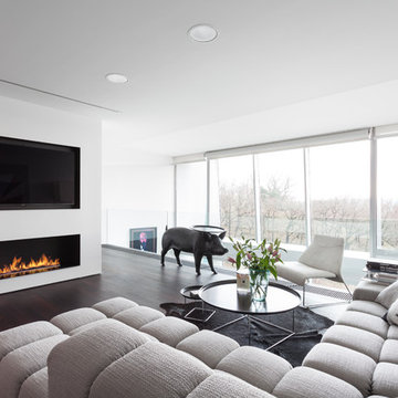 TV above the Bioethanol Fireplace
