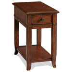 Riverside Furniture - Riverside Furniture Campbell Chairside Table - The Campbell collection is constructed of Poplar solids and Cherry veneer. Each piece is finished in a rich Burnished Cherry.