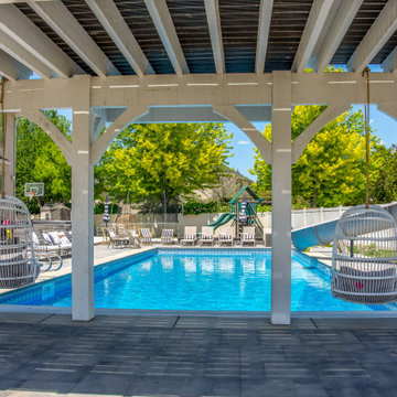 Entertainment Size | Pergola Pool Diving Deck & Slide