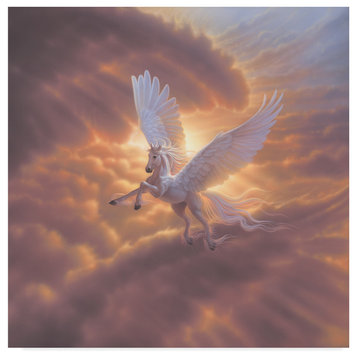Kirk Reinert 'Pegasus Spirit Of The Sky' Canvas Art, 18"x18"