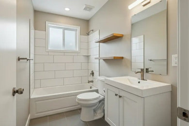 Bathroom - modern bathroom idea in Calgary