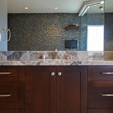 San Elijo Custom Glass Tile Bathroom
