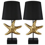 Urbanest - Set of 2 Starfish Table Lamps, Gold - Urbanest set of two starfish table lamps