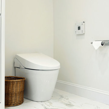 White and Wood Bathroom