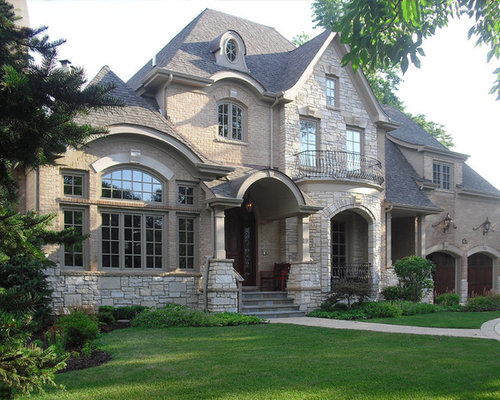 Brick Stone Combination Home Design Ideas, Pictures, Remodel and Decor