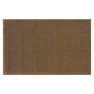 A1hc Heavy Duty Dark Brown 24 in. x 36 in. Polypropylene Dirt Cleaning and Water Absorbing Door Mat