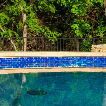 Iridescent Pool Tile Detail | Weston Country Estate