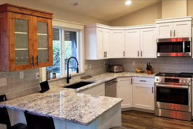 Example of a mid-sized trendy kitchen design in Boise