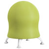 Scranton & Co Steel/Vinyl Fabric Ball Office Chair in Grass Green
