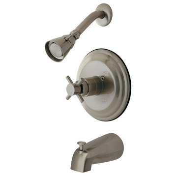 Kingston Brass KB2638DXT Tub and Shower Trim Only, Brushed Nickel