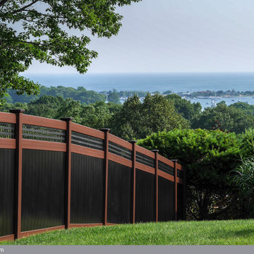 Wood Grain PVC Vinyl Fence by Illusions Vinyl Fence