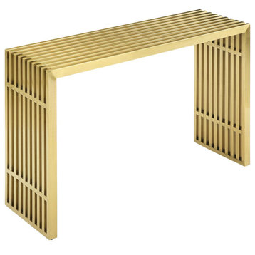 Ipswich Stainless Steel Console Table - Gold