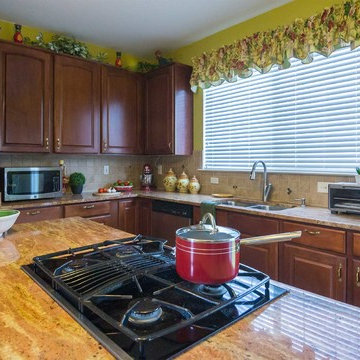 Tuscan Backsplash & Powder Room In Bowie