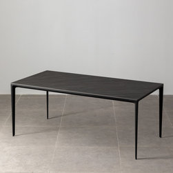Minimalist Table &ndash; Innovation S - Black Sandstone / Black - Dining Tables