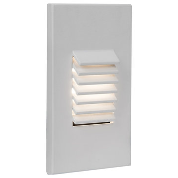 LED Vertical Louvered Step and Wall Light, White