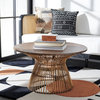 Trent Round Coffee Table Honey Brownwash/ Black