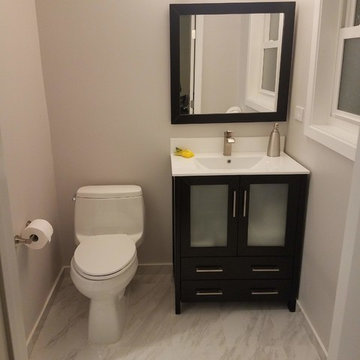 3/4 bath added to office/guest bedroom Houston Texas