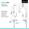Kraus KPF-1670 Esina Single Handle Pull Down Spray Kitchen Faucet - Spot-Free