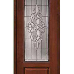 Front Single Door 96 Fiberglass Courtlandt 1 Panel 3/4 Lite - Front Doors