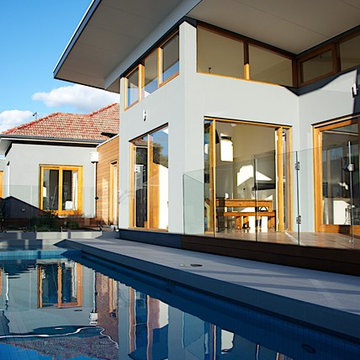 Pool, spa, sauna and wine roomiin this sustainable addition