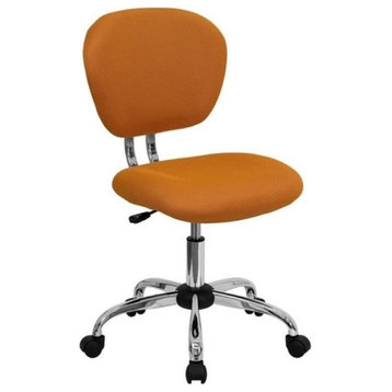 Scranton & Co Mid-Back Mesh Task Office Chair in Orange