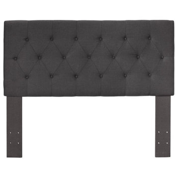 Furniture of America Warscher Fabric Full/Queen Tufted Headboard in Gray