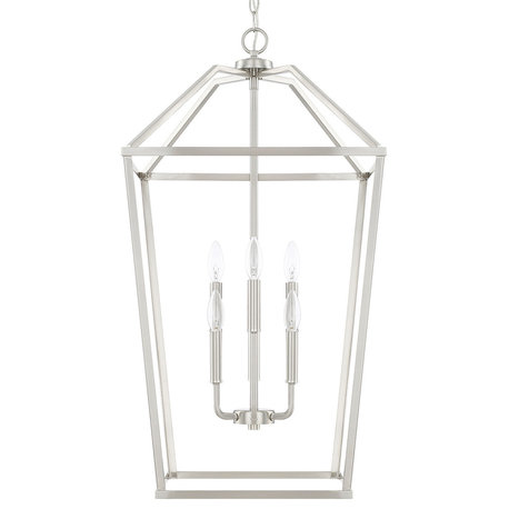 Capital Lighting 522761 6 Light 17"W Taper Candle Chandelier - Brushed Nickel