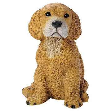 Golden Retriever Puppy Dog Statue Sculpture Figurine