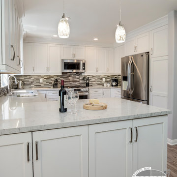 Redondo Beach White Transitional Kitchen