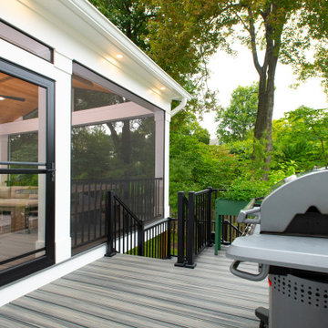 Design Builders second floor screened porch in Falls Church, Fairfax County Virg