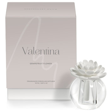 Valentina 50 ml Crystal Ball Porcelain Diffuser, Grapefruit Flower