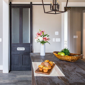 Custom Pantry with sliding Barn Door