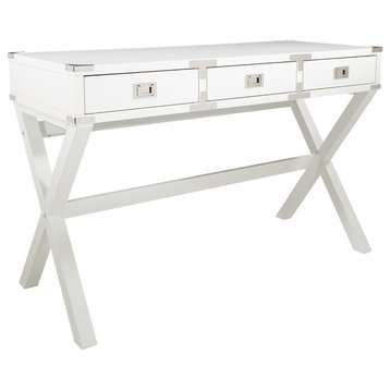 46" Desk With Power, White