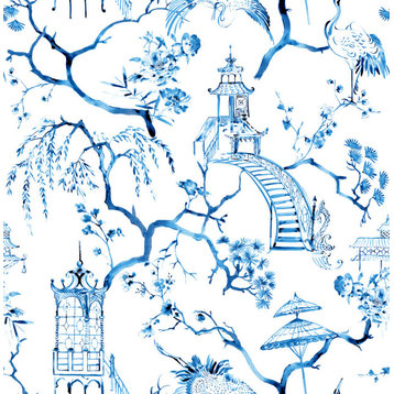 Serena Blue Chinoiserie Wallpaper Bolt