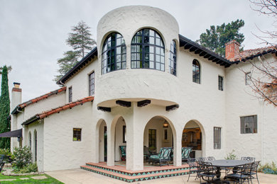 Example of a tuscan exterior home design in San Francisco