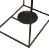 Minimalist Iron Open Rectangle 16" Candleholder, Pillar Rhombus Geometric Shape