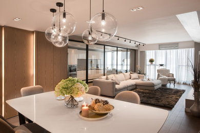 Inspiration for a contemporary living room remodel in Hong Kong