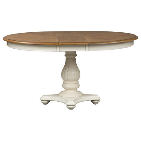 Liberty Furniture Cumberland Creek Pedestal Dining Table in White