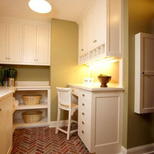 Mudroom brick floor tiling