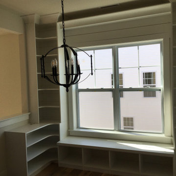 Shiplap backed and coffered flutes