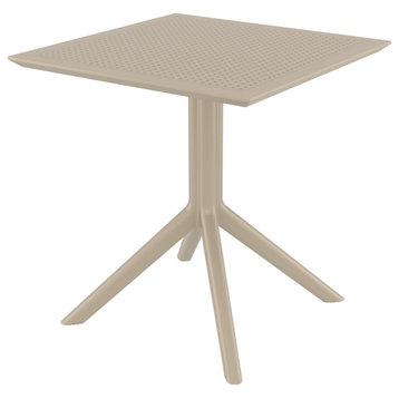 Sky Square Table 27 inch Taupe