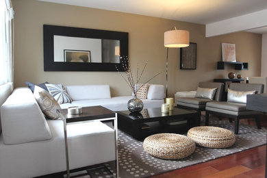 Example of a trendy living room design in DC Metro