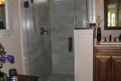 Inspiration for a coastal bathroom remodel in San Diego