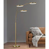 Angels 80"H Three Ring Dimmable LED Lights Arched Floor Lamp, Brushed Brass