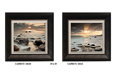 Nordic Sunset & Sunrise  Framed Art