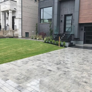 North York - Driveway, Porch and Flower bed planting