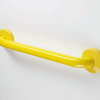 30 Inch Grab Bar With Safety Grip, Wall Mount Coated Grab Bar, Yellow